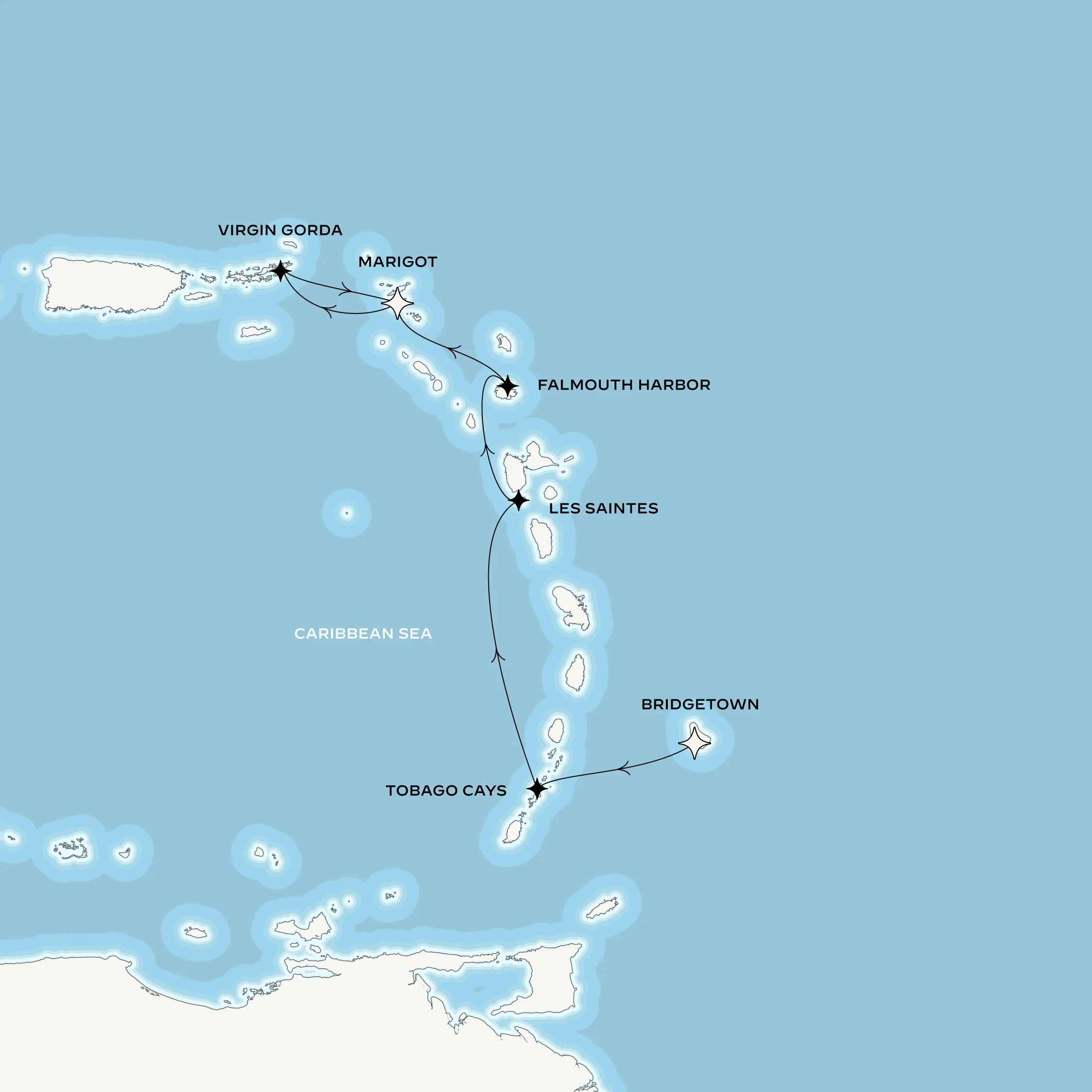 Map of the voyage