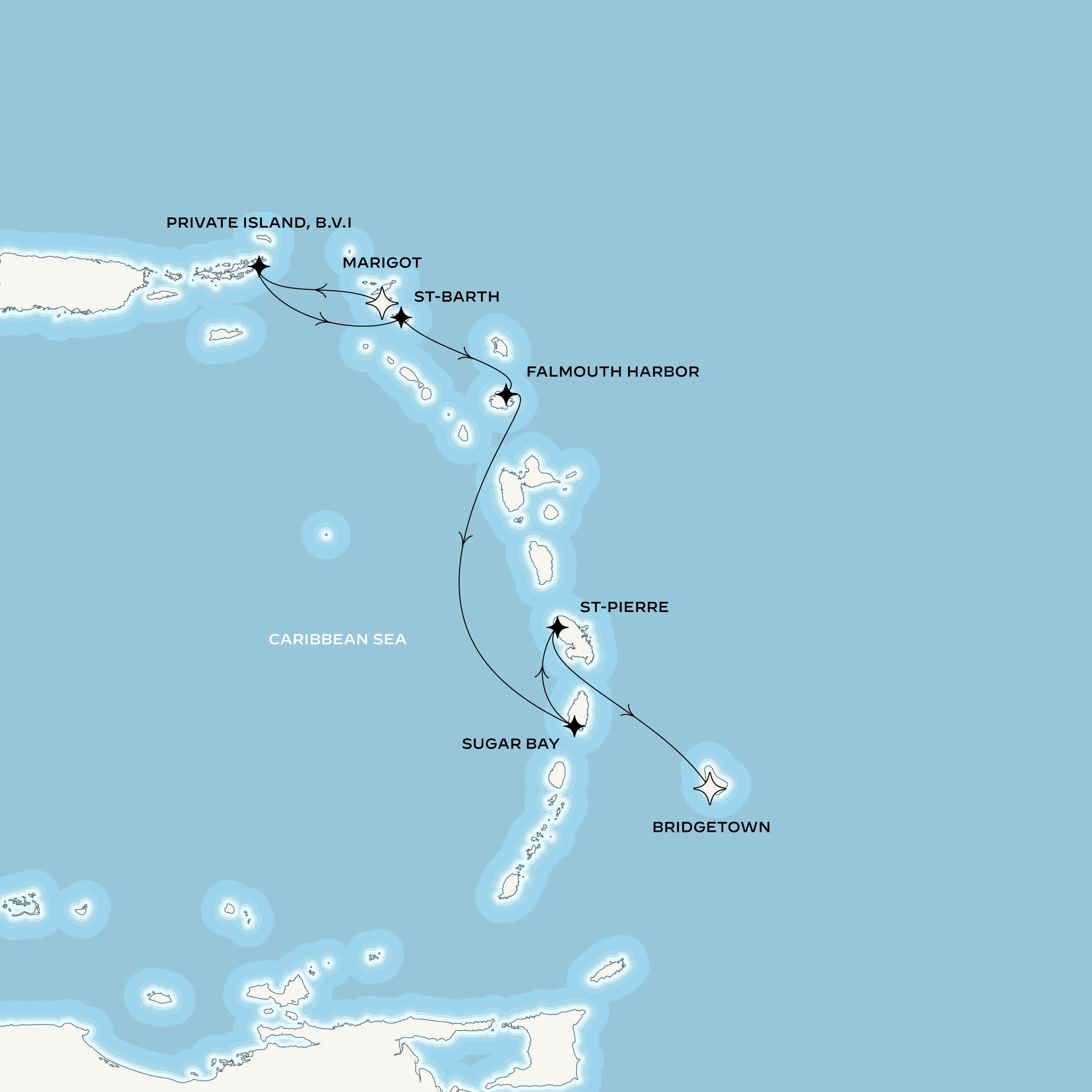 Map of the voyage