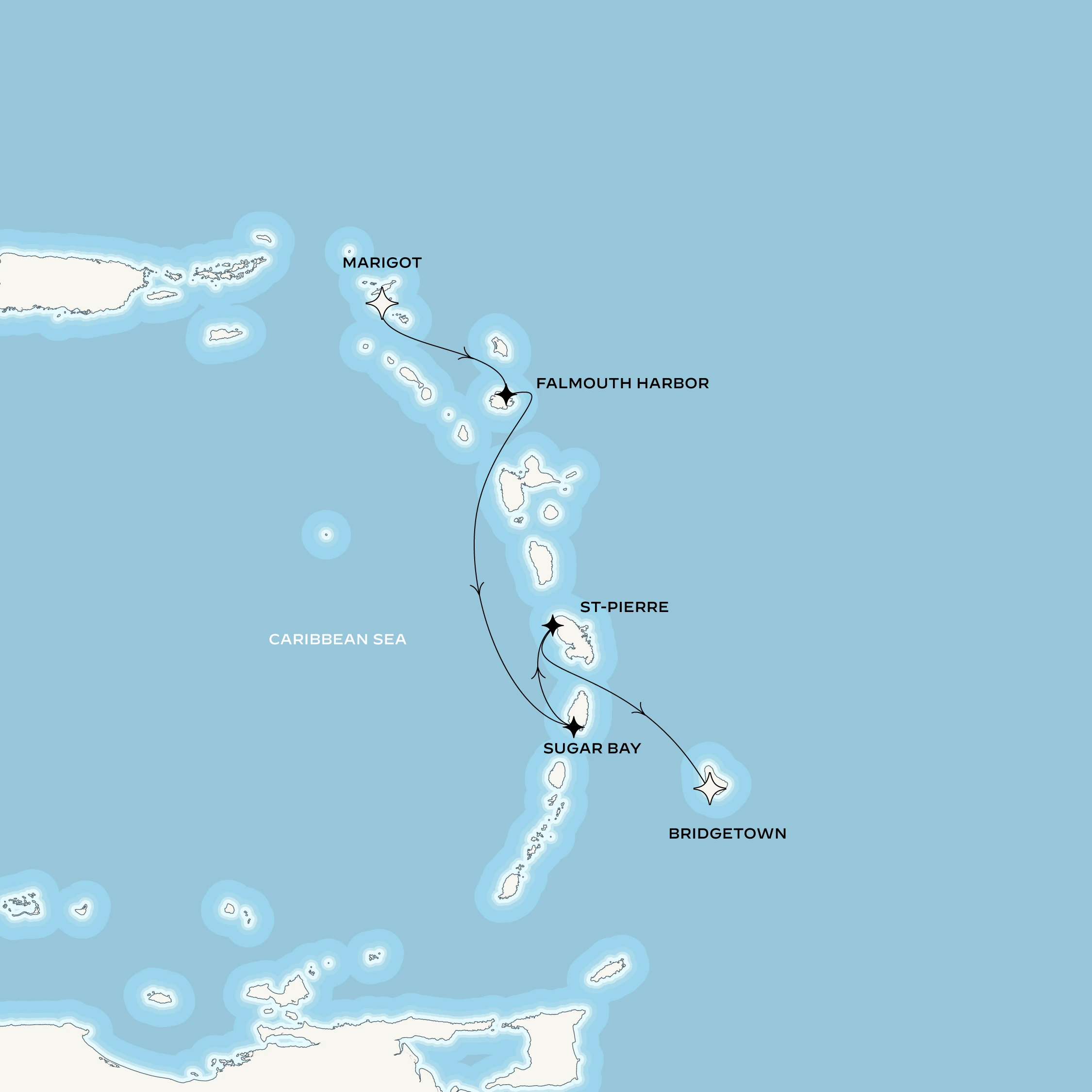 Map of the voyage