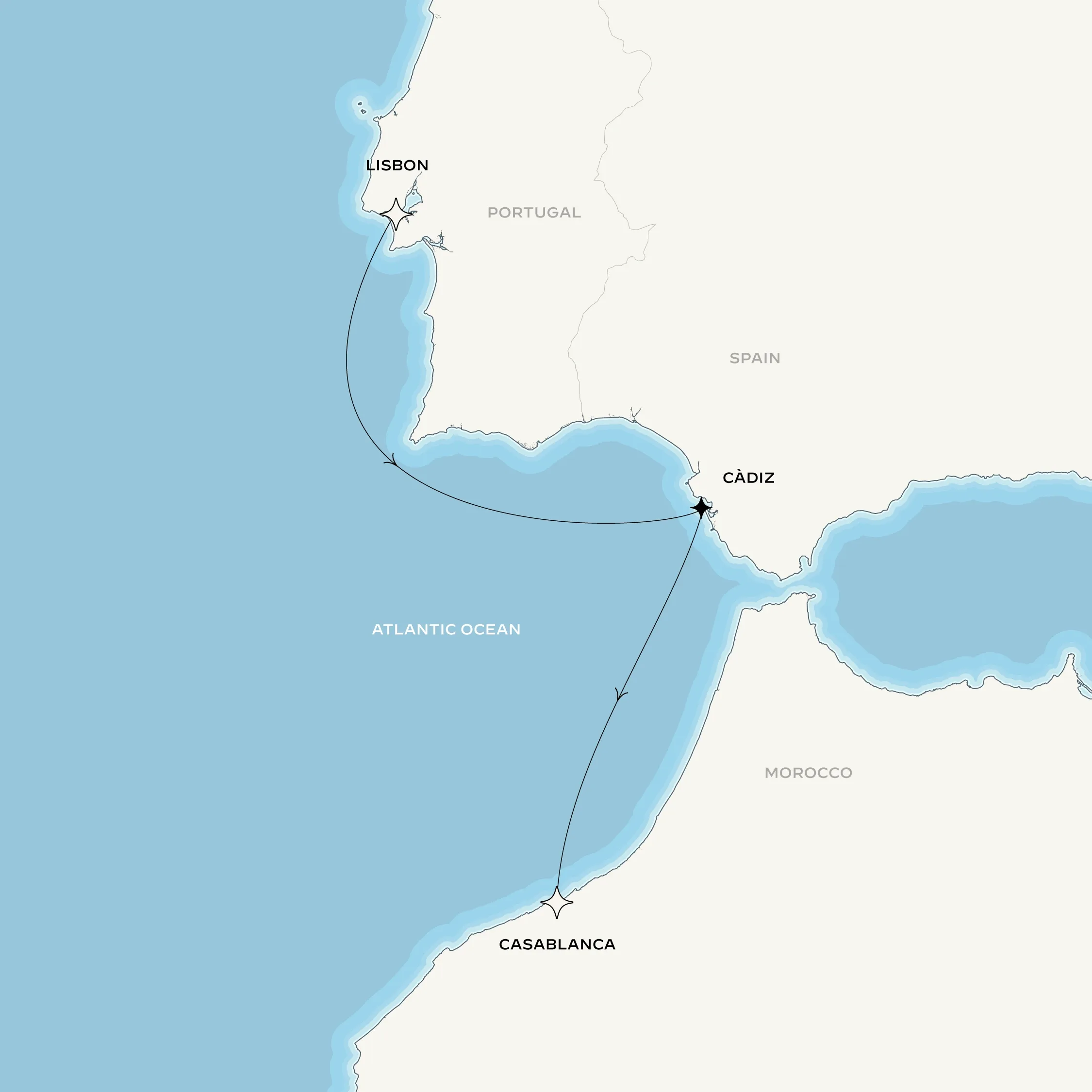 Map of the voyage