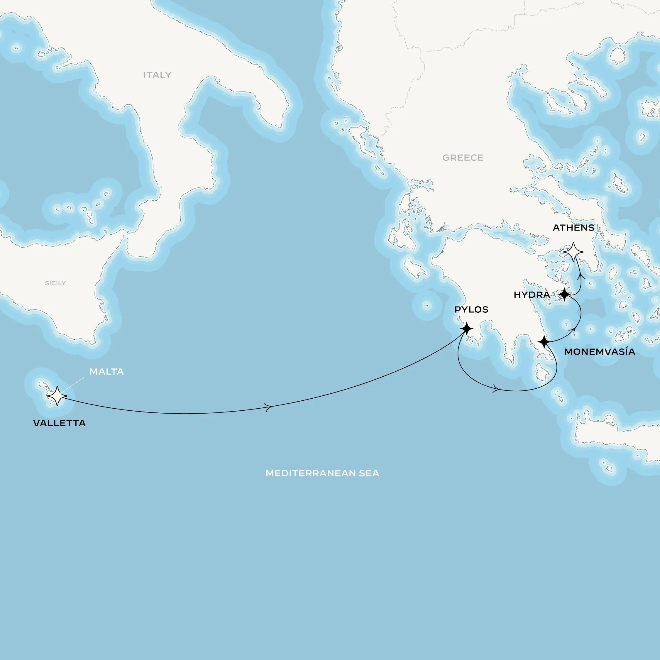 Map of the voyage