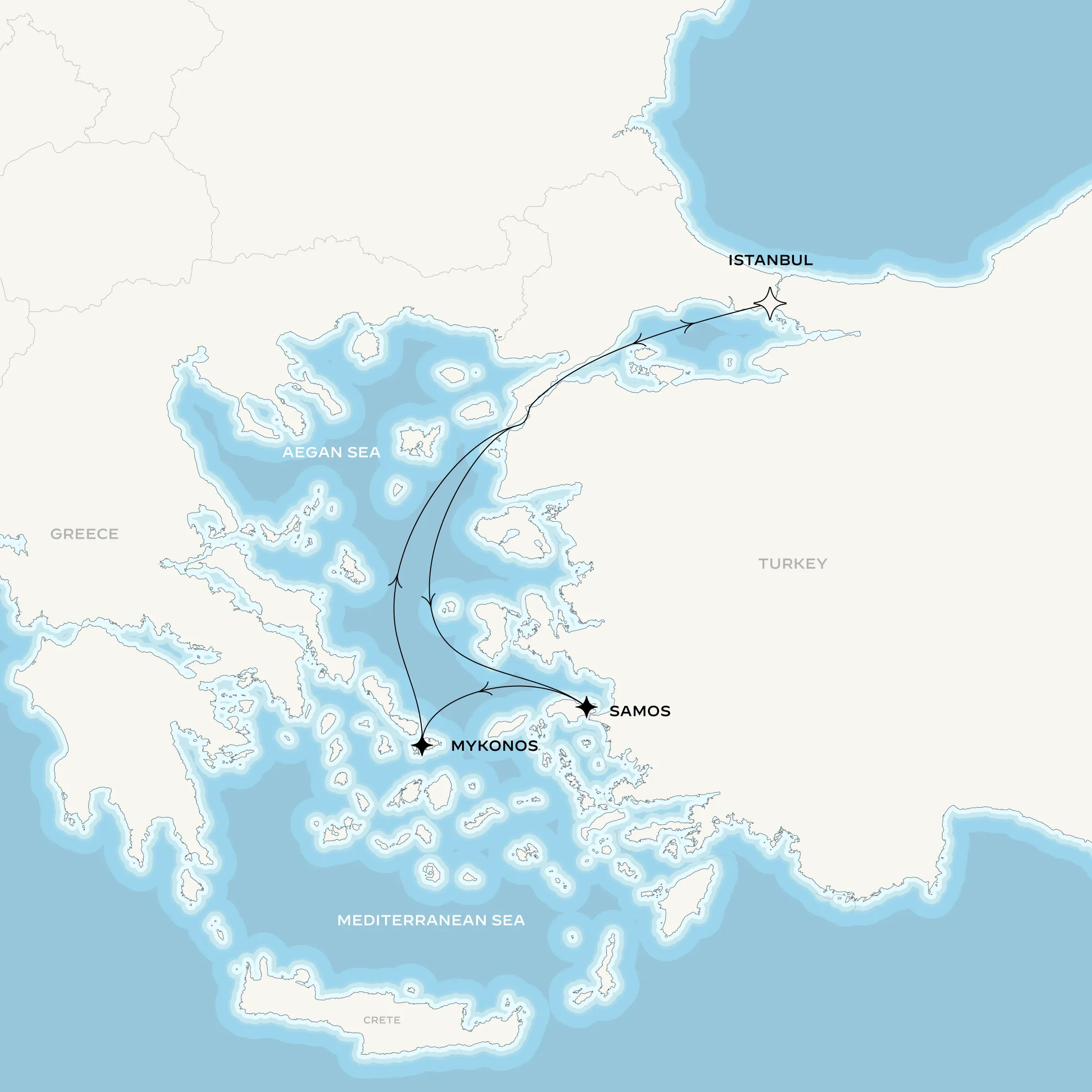 Map of the voyage