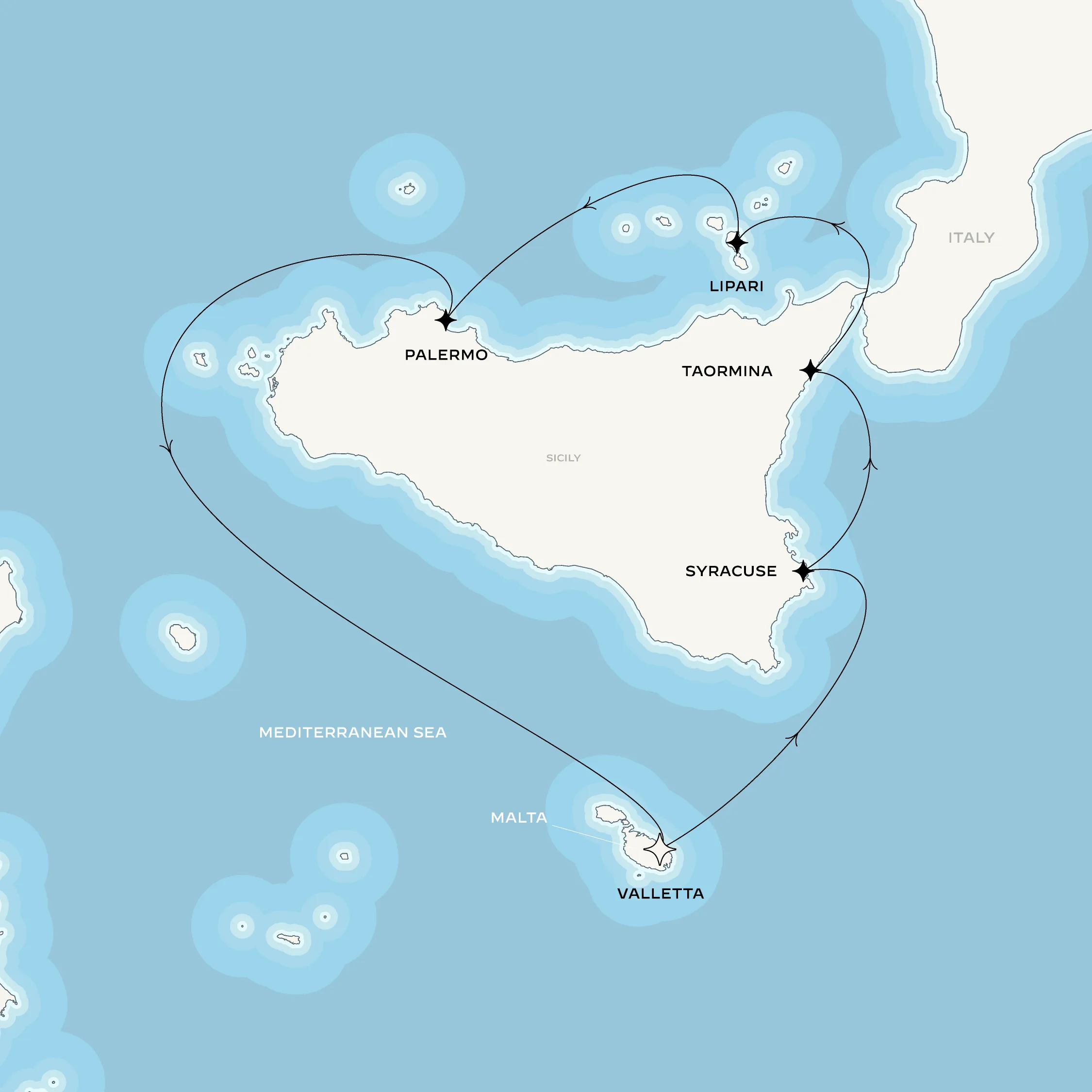 Map of the voyage
