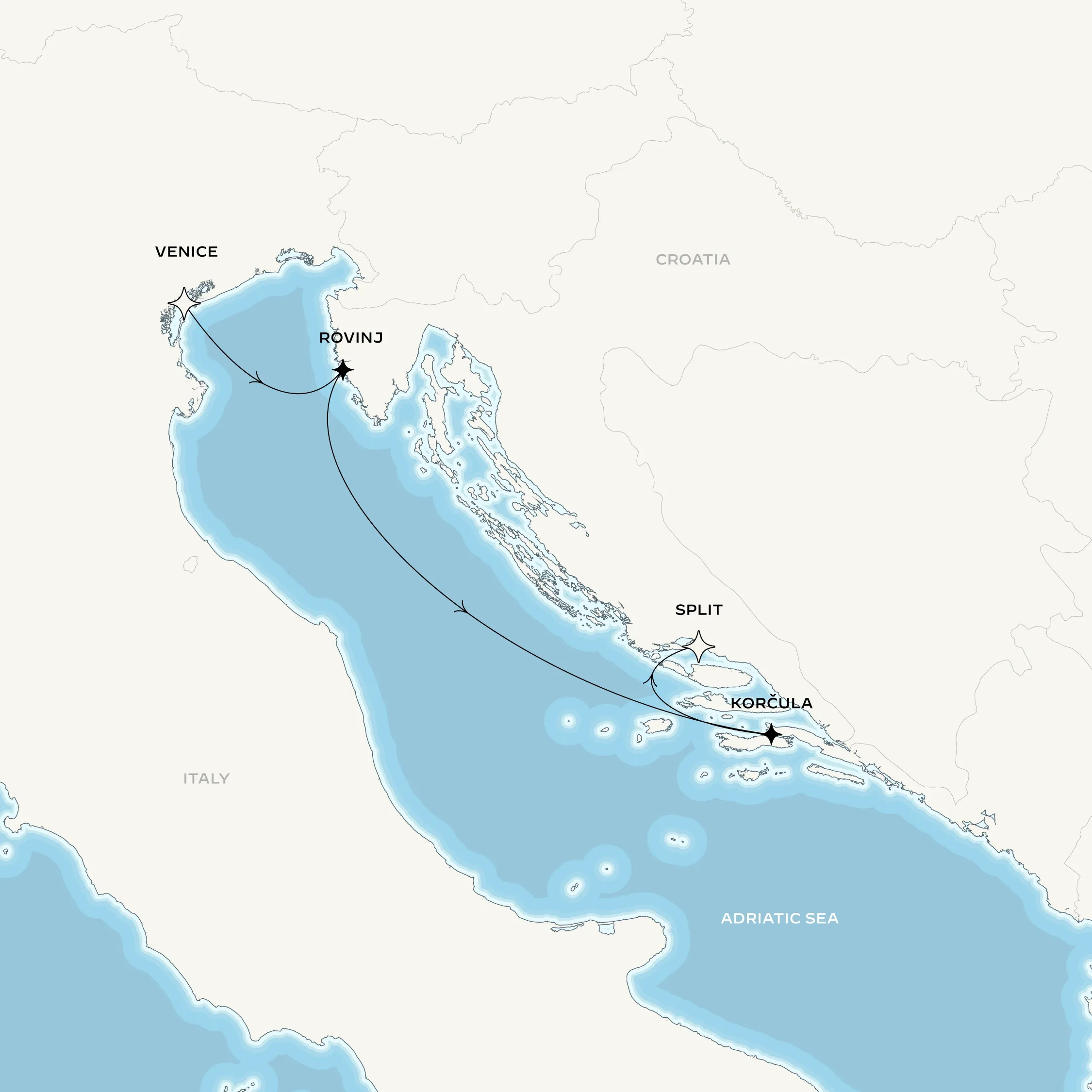 Map of the voyage