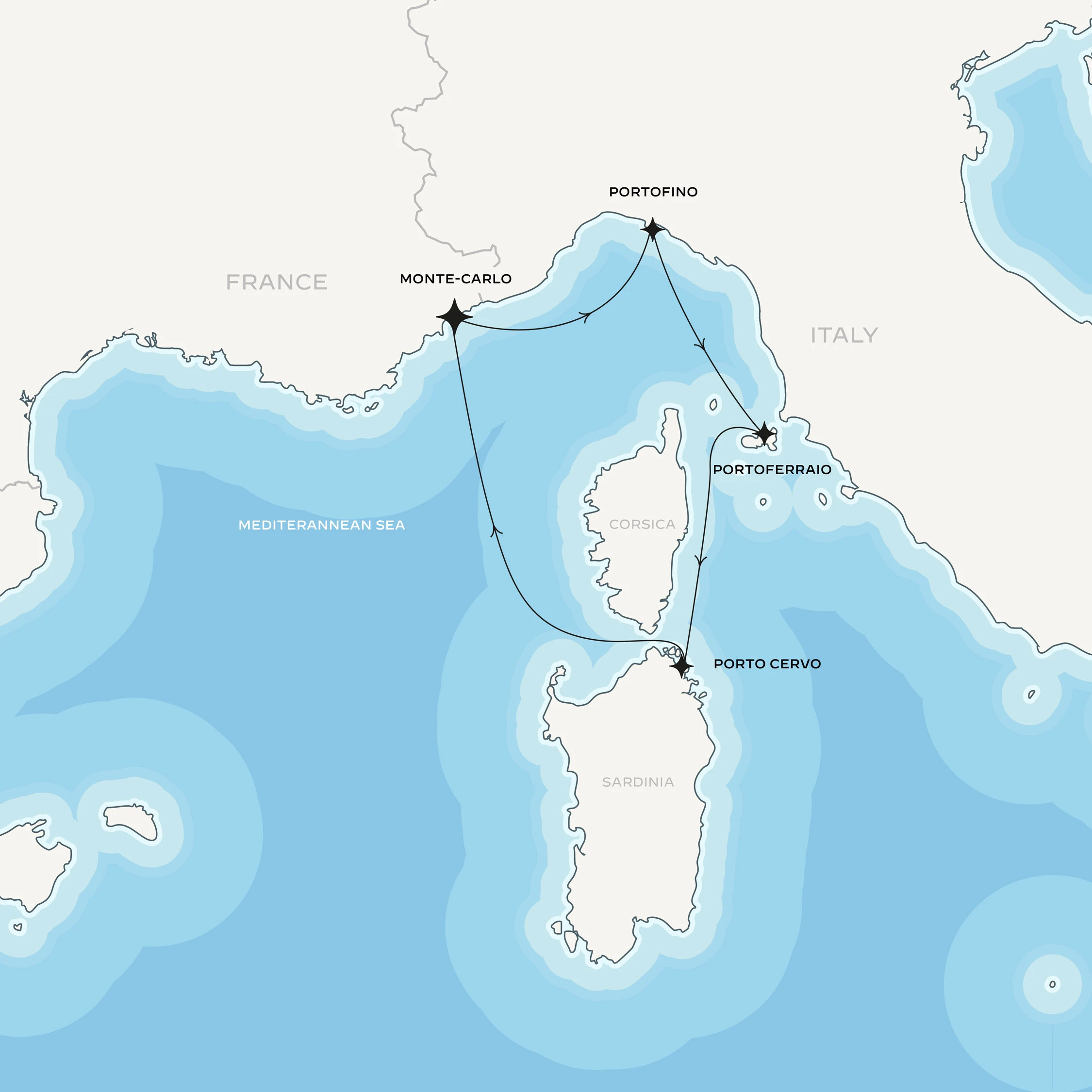 Italian Riviera Map ENG
