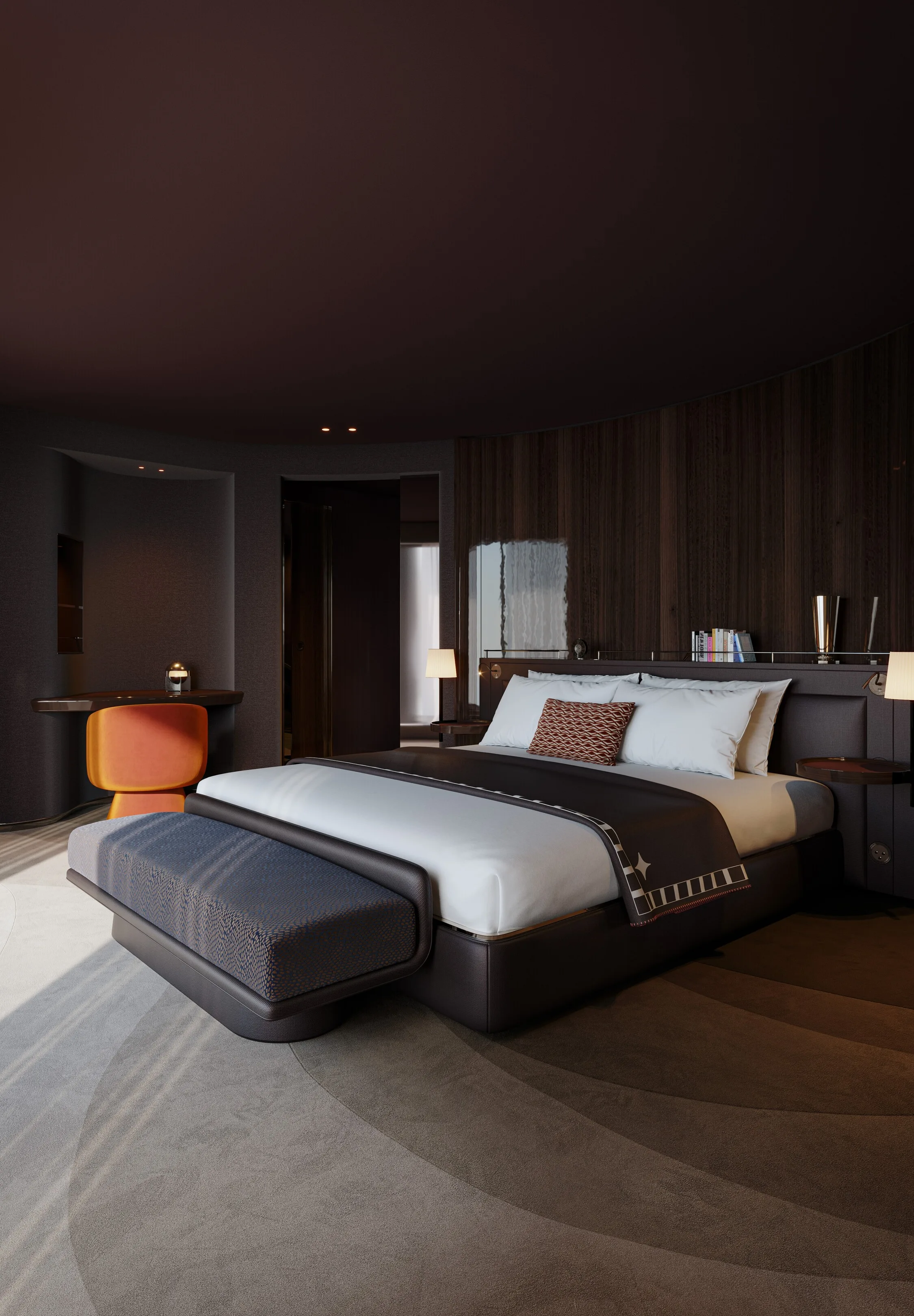 Luxury suite with king-size bed and sea view